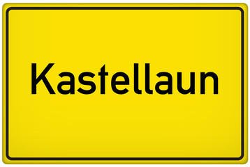 Fototapeta premium Ortseingangsschild der Stadt Kastellaun