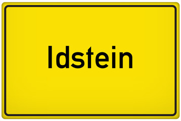 Ortseingangsschild der Stadt Idstein
