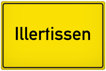 Ortseingangsschild der Stadt Illertissen