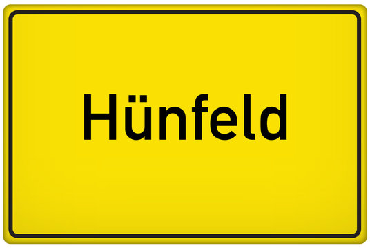 Ortseingangsschild der Stadt Hünfeld