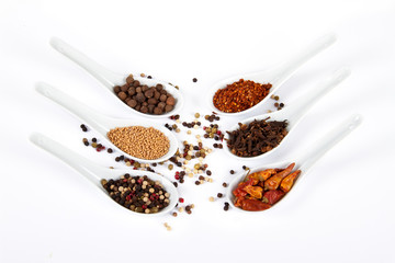 various colorful spices
