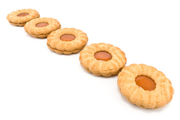 Cookies with apricot jam