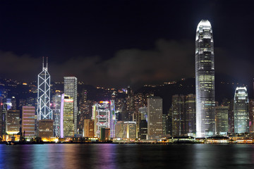 Obraz premium Hong Kong skyline at night