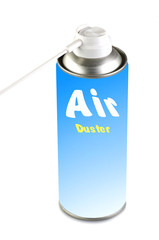 Air duster on the white background