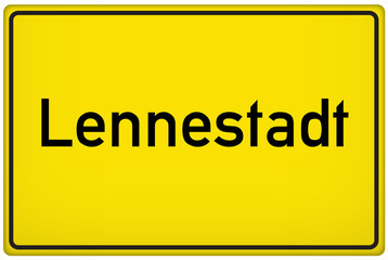 Ortseingangsschild der Stadt Lennestadt