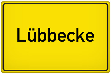 Ortsschild der Stadt Lübbecke