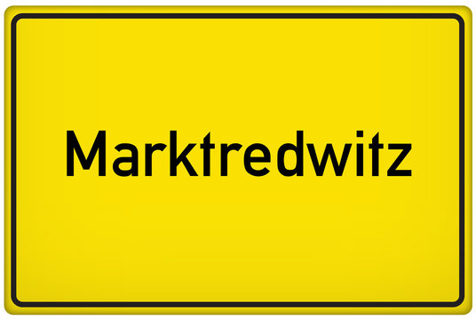 Ortseingangsschild der Stadt Marktredwitz