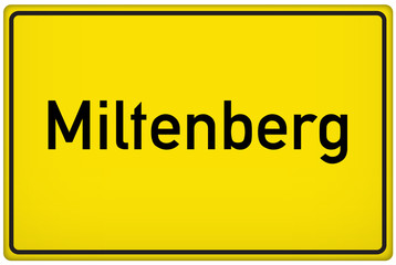 Naklejka premium Ortseingangsschild der Stadt Miltenberg