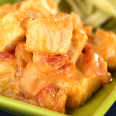 Fish goulash Hungarian-style out of diamond dogfish