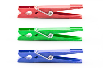 Clothes pin on a white background