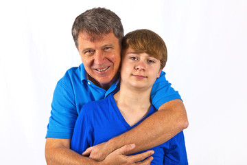 Fototapeta premium happy father with his cute son