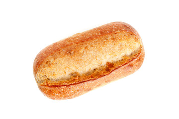 French bread on white background
