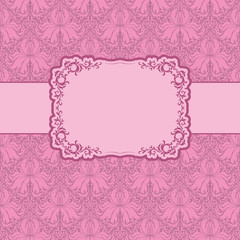 Template frame design for greeting card . Seamless background.