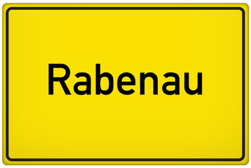 Ortsschild der Stadt Rabenau