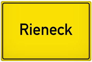 Fototapeta premium Ortsschild von Rieneck