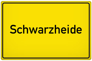 Fototapeta premium Ortseingangsschild Schwarzheide
