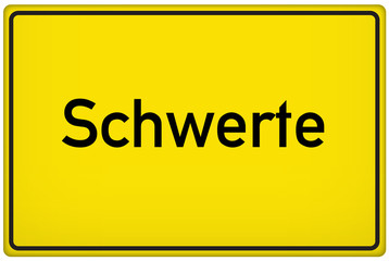 Ortseingangsschild der Stadt Schwerte