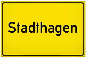 Ortseingangsschild der Stadt Stadthagen