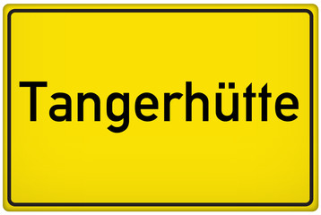 Ortseingangsschild der Stadt Tangerhütte