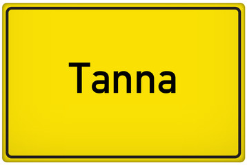 Ortseingangsschild der Stadt Tanna