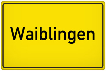 Ortseingangsschild der Stadt Waiblingen