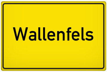 Ortseingangsschild der Stadt Wallenfels