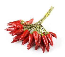 Peperoncini su bianco - Chili peppers on white - 37618968
