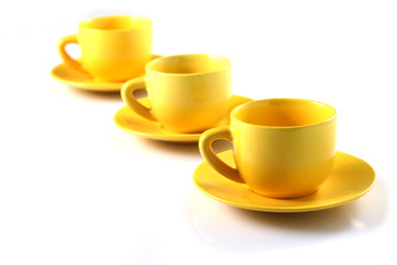 Tazzine in fila - Cups in a row