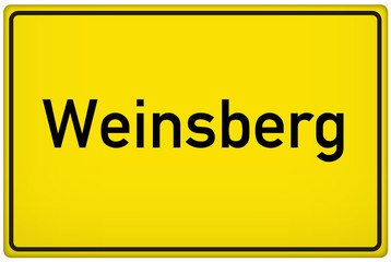 Fototapeta premium Ortseingangsschild Weinsberg