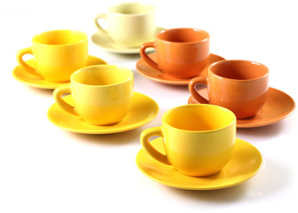 Tazzine in fila - Cups in a row