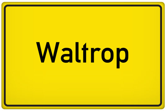 Ortseingangsschild der Stadt Waltrop