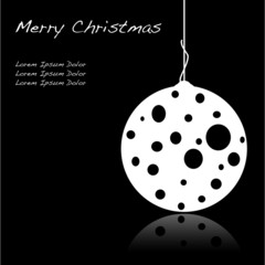 Black Vintage Christmas Globe Background design