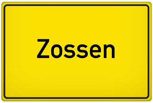Ortseingangsschild der Stadt Zossen