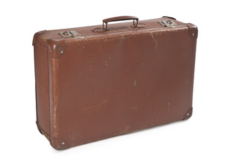 old brown suitcase