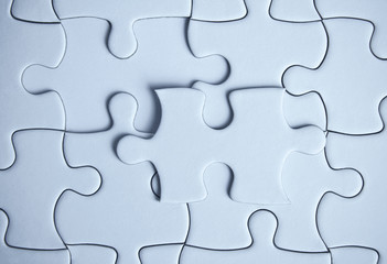 Fototapeta premium puzzle piece.blue color
