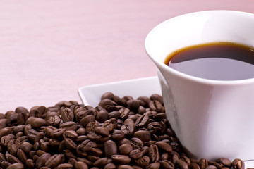 Cup of coffee macro