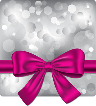 Bokeh background with pink ribbon