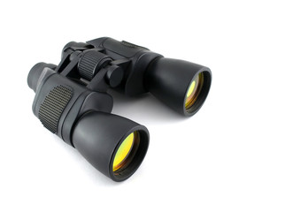 Black binoculars with yellow lens