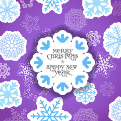 Violet Christmas greeting card