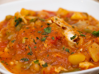 dish with fish
