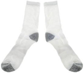 White Mens Athletic Cotton Socks