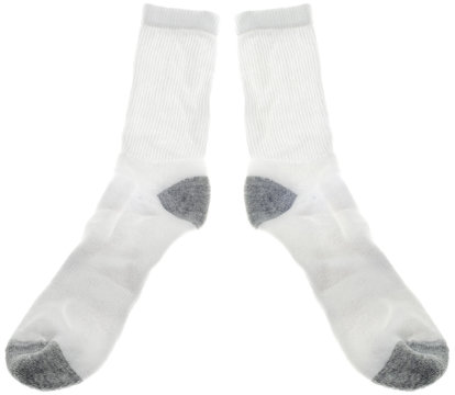 White Mens Athletic Cotton Socks