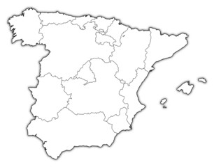 Fototapeta na wymiar Map of Spain
