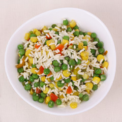 Small bowl of salad with fresh vegetables