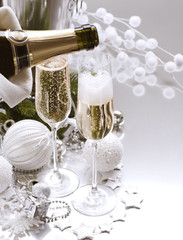 New Year Celebration. Champagne