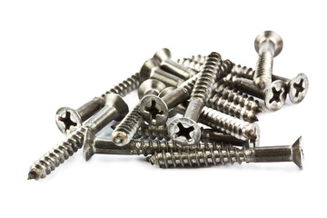 screws on the white background
