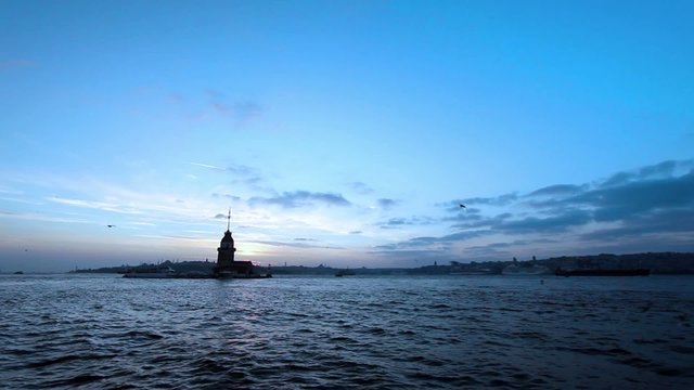view of kizkulesi from salacak (asian part of istanbul )