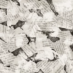 Printed roller blinds Newspapers collage background
