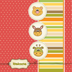 baby shower card with toys