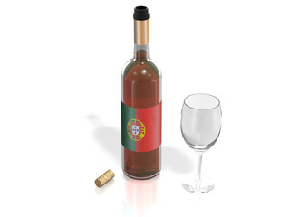 BOTTLE  OF WINE PORTUGAL